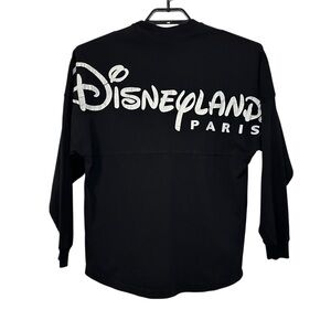 Disneyland Paris Spirit Jersey Womens Sz XS Black Long Sleeve Shirt